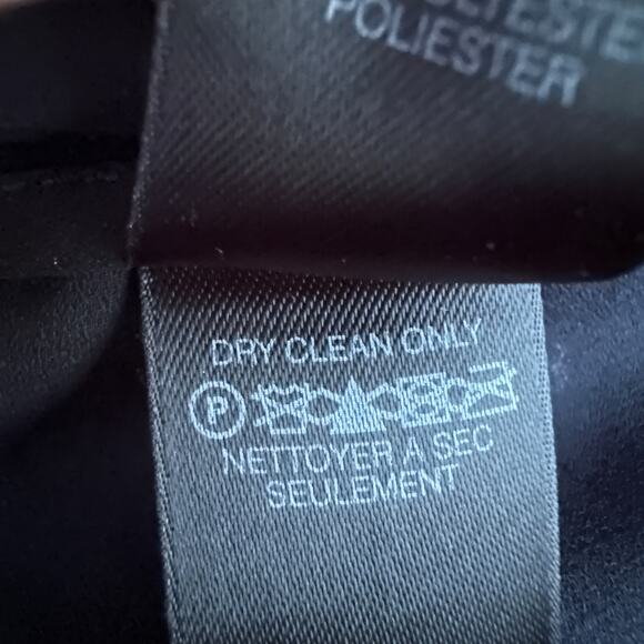 Liz Claiborne Collection Black Pleated Maxi Skirt 12 Chiffon Lined Dark Academ - Picture 8 of 13